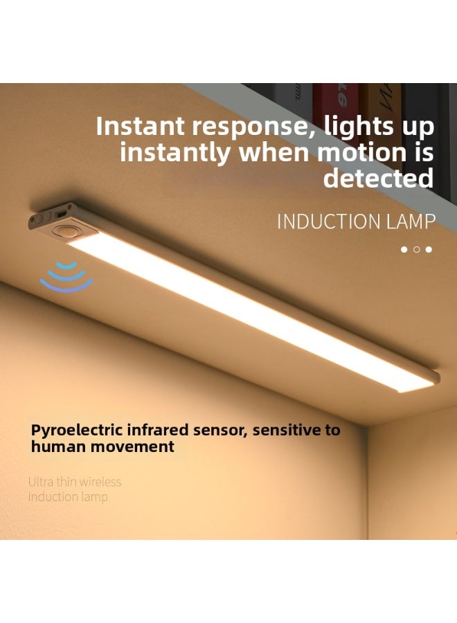 Alruht 40cm Motion Sensor LED Light, Magnetic Rechargeable Cabinet Light, 3 Color Modes Dimmable, for Closet, Kitchen & Hallway - Image 2